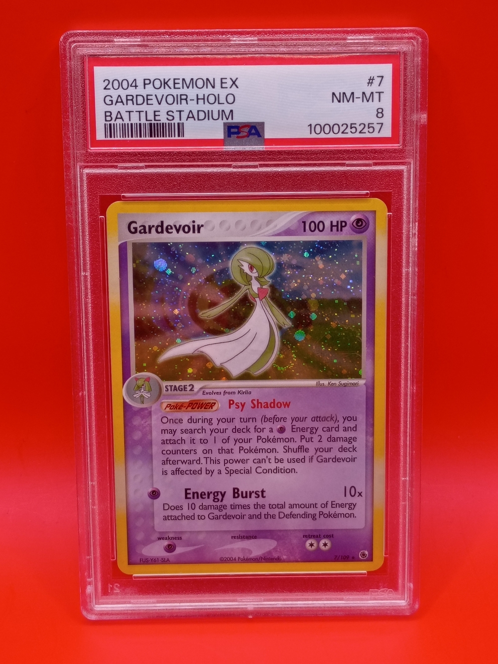 Gardevoir Holo Swirl 7/109 Battle Stadium PSA 8 Low Pop! Pokémon TCG